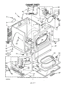 03 - Cabinet parts for Whirlpool Dryer LG6881XSW1 from AppliancePartsPros.com