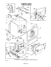 03 - Cabinet parts for Whirlpool Dryer 3LG5706XPW0 from AppliancePartsPros.com