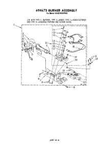 04 - 694673 Burner parts for Whirlpool Dryer 3LG5706XPW0 from AppliancePartsPros.com