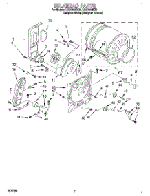 04 - Bulkhead parts for Whirlpool Dryer LGC7646DZ0 from AppliancePartsPros.com