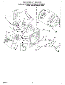 03 - Section parts for Whirlpool Dryer LET6638AW2 from AppliancePartsPros.com