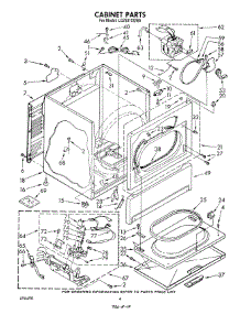 03 - Cabinet parts for Whirlpool Dryer LG7681XSW0 from AppliancePartsPros.com