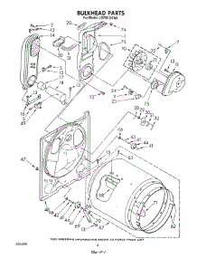 04 - Bulkhead parts for Whirlpool Dryer LG7681XSW0 from AppliancePartsPros.com