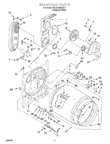 03 - Bulkhead parts for Whirlpool Dryer 7MLGC9545JQ1 from AppliancePartsPros.com