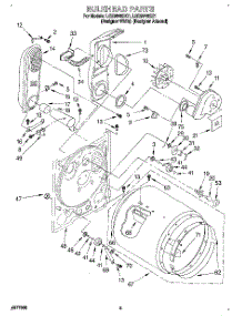 03 - Bulkhead parts for Whirlpool Dryer LGE9848BZ1 from AppliancePartsPros.com