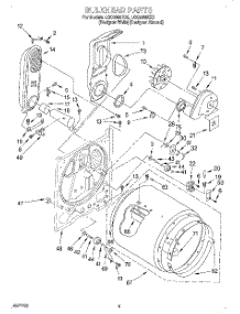 03 - Bulkhead parts for Whirlpool Dryer LGC8858EQ0 from AppliancePartsPros.com