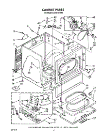 03 - Cabinet parts for Whirlpool Dryer LG9381XTW0 from AppliancePartsPros.com