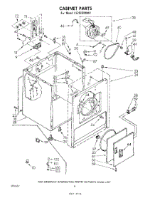 04 - Cabinet parts for Whirlpool Dryer GCE2500XMW1 from AppliancePartsPros.com