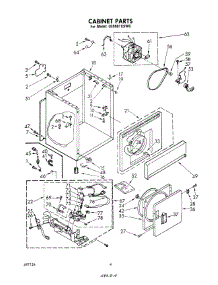 03 - Cabinet parts for Whirlpool Dryer LG5901XSW0 from AppliancePartsPros.com