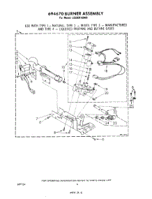 04 - 694670 Burner parts for Whirlpool Dryer LG5901XSW0 from AppliancePartsPros.com