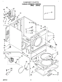 02 - Section parts for Whirlpool Dryer LER6646BW2 from AppliancePartsPros.com