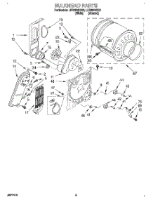 03 - Section parts for Whirlpool Dryer LER6646BW2 from AppliancePartsPros.com