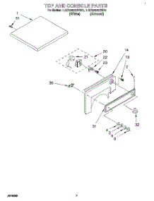 04 - Top And Console parts for Whirlpool Dryer LGR3622BW0 from AppliancePartsPros.com