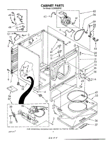 03 - Cabinet parts for Whirlpool Dryer LG6606XPW1 from AppliancePartsPros.com