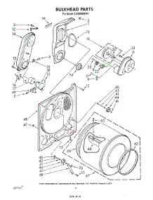 04 - Bulkhead parts for Whirlpool Dryer LG6606XPW1 from AppliancePartsPros.com