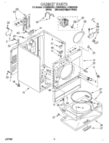 02 - Section parts for Whirlpool Dryer LER6634BW2 from AppliancePartsPros.com