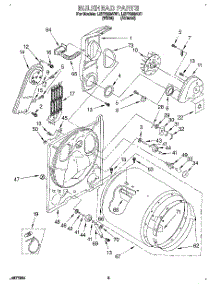 03 - Section parts for Whirlpool Dryer LEP7858AW1 from AppliancePartsPros.com