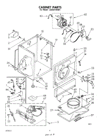 03 - Cabinet parts for Whirlpool Dryer LG5921XKW1 from AppliancePartsPros.com