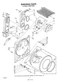 04 - Bulkhead parts for Whirlpool Dryer LG5921XKW1 from AppliancePartsPros.com