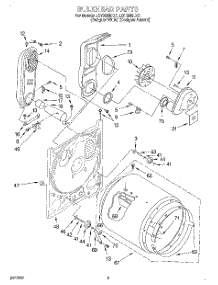 03 - Bulkhead parts for Whirlpool Dryer LGT6638DZ1 from AppliancePartsPros.com