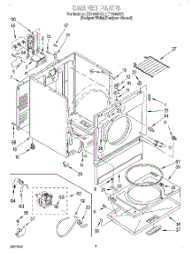 02 - Section parts for Whirlpool Dryer LET7646DZ1 from AppliancePartsPros.com