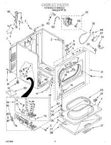 02 - Cabinet parts for Whirlpool Dryer LGR5848EQ1 from AppliancePartsPros.com