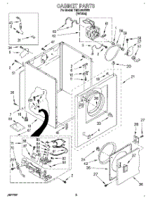 02 - Cabinet parts for Whirlpool Dryer TGDL200BW0 from AppliancePartsPros.com