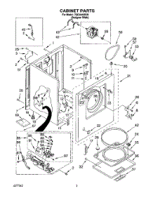 02 - Cabinet parts for Whirlpool Dryer TGDL640DQ0 from AppliancePartsPros.com