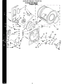 04 - Bulkhead parts for Whirlpool Dryer TGDL640DQ0 from AppliancePartsPros.com