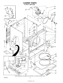 03 - Cabinet parts for Whirlpool Dryer LG6091XSW1 from AppliancePartsPros.com
