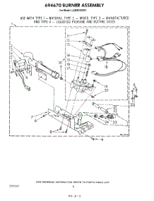 05 - 694670 Burner parts for Whirlpool Dryer LG6091XSW1 from AppliancePartsPros.com