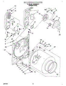 03 - Bulkhead parts for Whirlpool Dryer LGR5634DQ1 from AppliancePartsPros.com