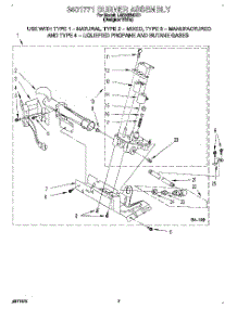 04 - 3401771 Burner Assembly parts for Whirlpool Dryer LGR5634DQ1 from AppliancePartsPros.com