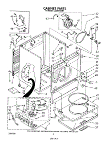 03 - Cabinet parts for Whirlpool Dryer LG5801XSW1 from AppliancePartsPros.com