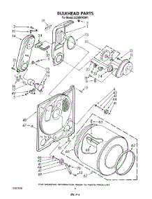 04 - Bulkhead parts for Whirlpool Dryer LG5801XSW1 from AppliancePartsPros.com