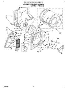 03 - Section parts for Whirlpool Dryer LER5624BW0 from AppliancePartsPros.com