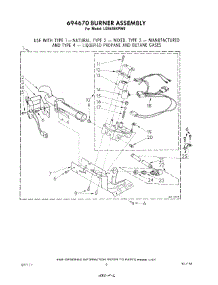 04 - 694670 Burner parts for Whirlpool Dryer LG5536XPW0 from AppliancePartsPros.com