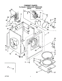 02 - Section parts for Whirlpool Dryer LER5644AW0 from AppliancePartsPros.com
