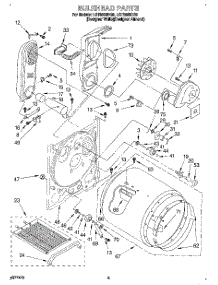 03 - Bulkhead parts for Whirlpool Dryer LGT8858DZ0 from AppliancePartsPros.com