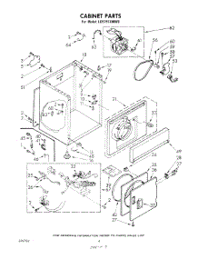 03 - Cabinet parts for Whirlpool Dryer LG5791XMW0 from AppliancePartsPros.com