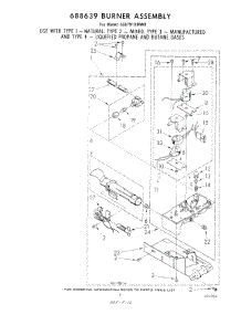 05 - 688639 Burner parts for Whirlpool Dryer LG5791XMW0 from AppliancePartsPros.com
