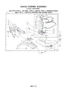 07 - 694505 Burner parts for Whirlpool Dryer LG5791XMW0 from AppliancePartsPros.com