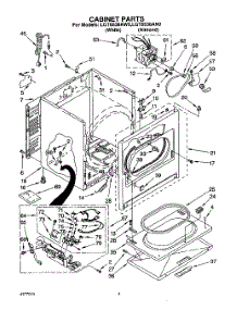 02 - Section parts for Whirlpool Dryer LGT6638AW0 from AppliancePartsPros.com
