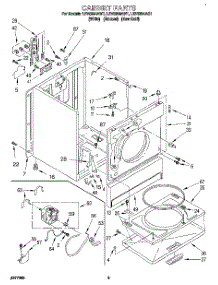 02 - Section parts for Whirlpool Dryer LEV5634AG1 from AppliancePartsPros.com