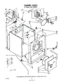 03 - Section parts for Whirlpool Dryer 3LE5710XMW2 from AppliancePartsPros.com