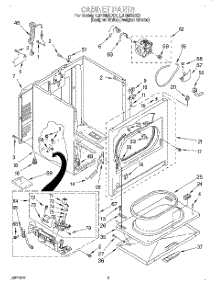 02 - Cabinet parts for Whirlpool Dryer LGR8858DZ1 from AppliancePartsPros.com