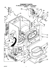 02 - Cabinet parts for Whirlpool Dryer LGV7858AW0 from AppliancePartsPros.com