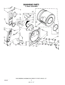 04 - Bulkhead parts for Whirlpool Dryer LG5531XMW1 from AppliancePartsPros.com