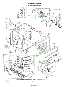 03 - Cabinet parts for Whirlpool Dryer LG5606XPW0 from AppliancePartsPros.com