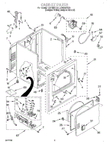 02 - Cabinet parts for Whirlpool Dryer LGR8857EQ1 from AppliancePartsPros.com